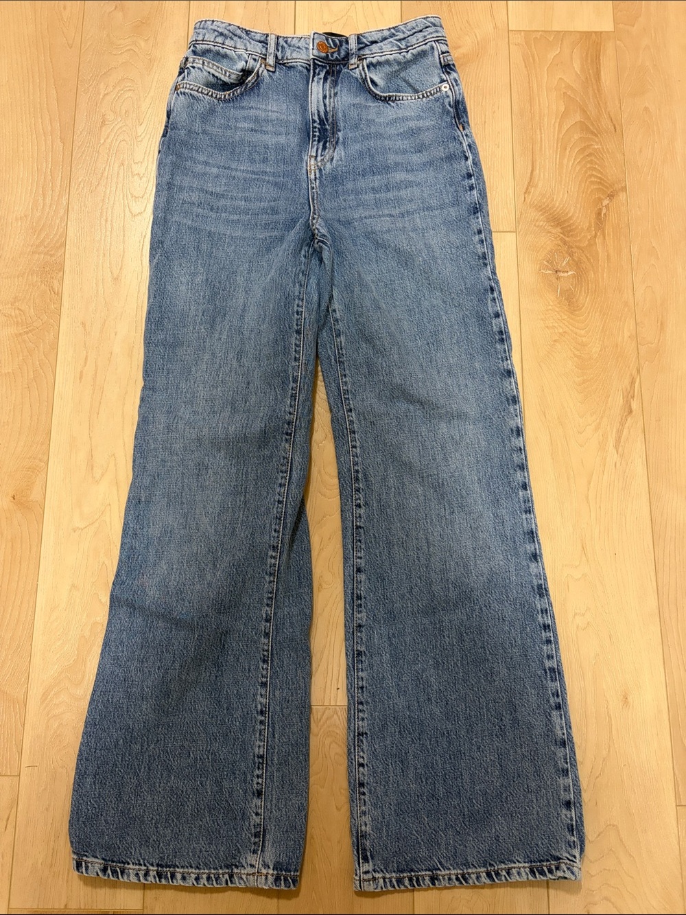 Own High Rise Wide Leg 5-Pocket Jeans, sz 28